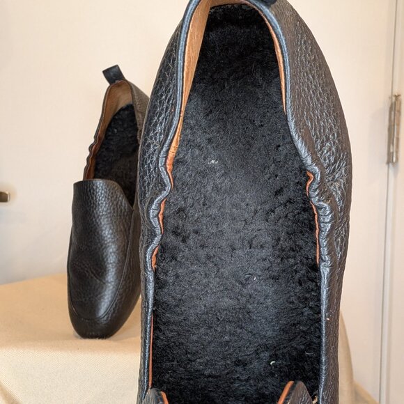 Vionic Elora Black Loafer Driving Leather Moccasin Pebble Grain - Women's sz 7 - Picture 4 of 8